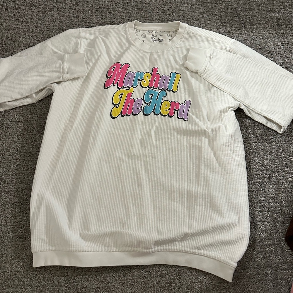 Marshall University Pressbox Royce Apparel Colorful Crewneck Size Medium